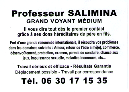 Professeur SALIMINA, (indtermin)