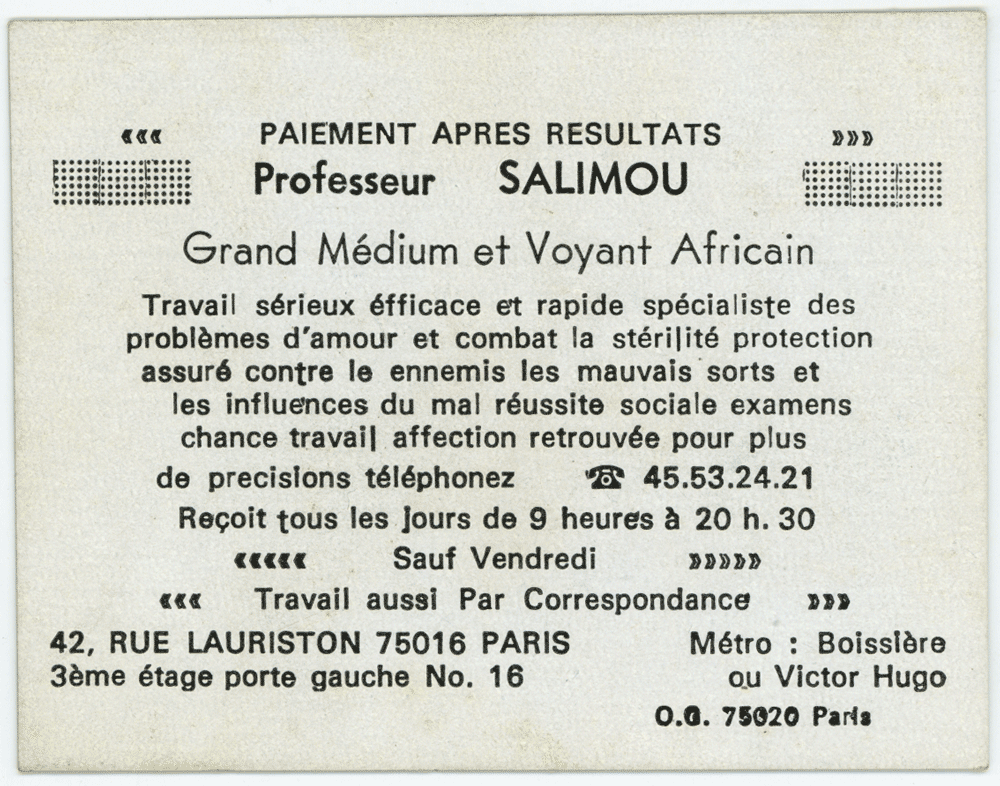 Cliquez pour voir la fiche détaillée de SALIMOU