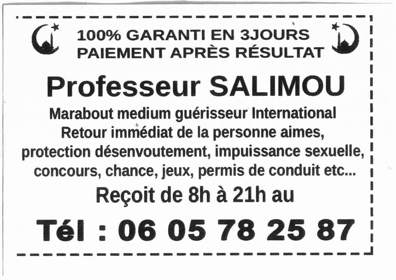 Cliquez pour voir la fiche dtaille de SALIMOU