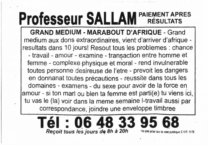 Professeur SALLAM, (indtermin)