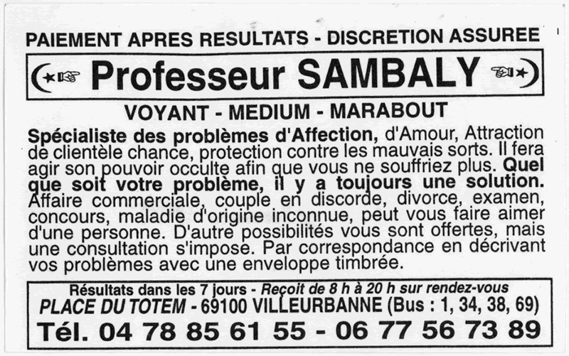 Cliquez pour voir la fiche dtaille de SAMBALY