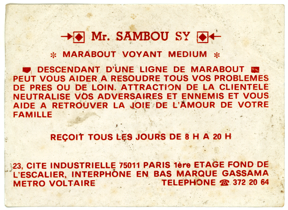 Monsieur SAMBOU SY, Paris
