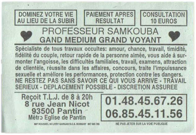 Professeur SAMKOUBA, Seine St Denis