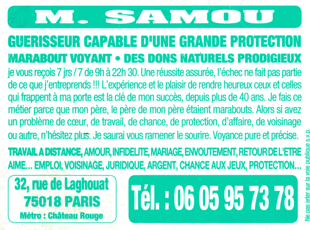 Cliquez pour voir la fiche dtaille de SAMOU