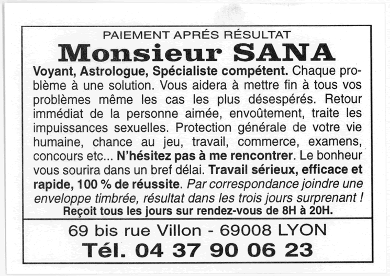 Cliquez pour voir la fiche dtaille de SANA