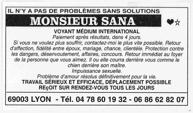 Monsieur SANA, Lyon