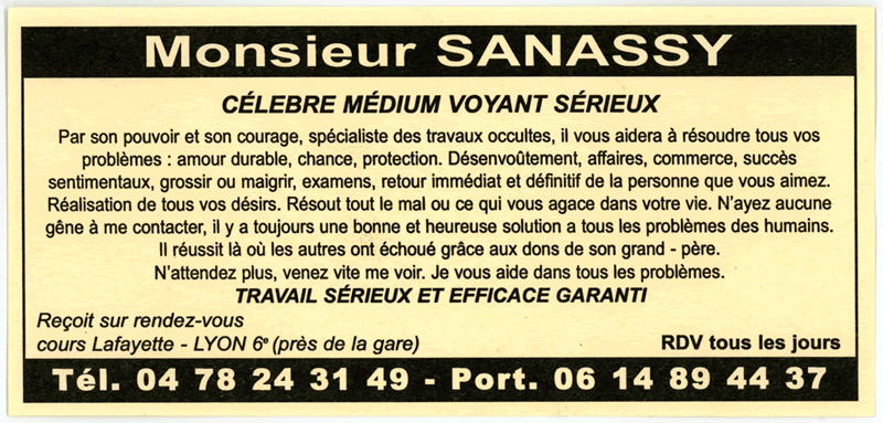 Cliquez pour voir la fiche dtaille de SANASSY