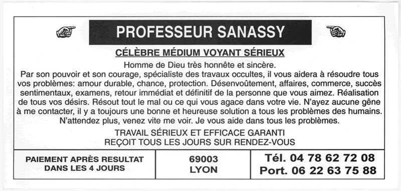 Cliquez pour voir la fiche dtaille de SANASSY