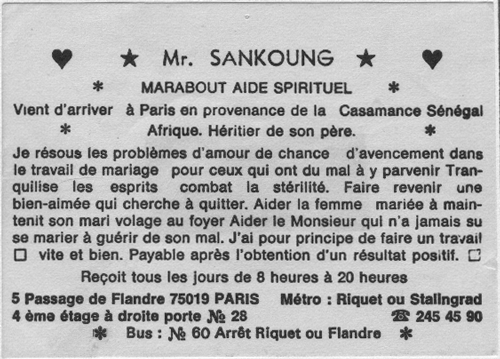 Monsieur SANKOUNG, Paris