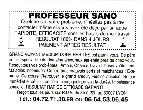 Professeur SANO, Lyon