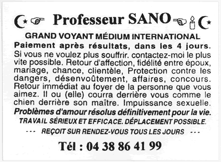 Professeur SANO, Grenoble