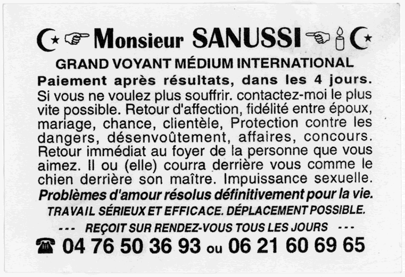 Cliquez pour voir la fiche dtaille de SANUSSI