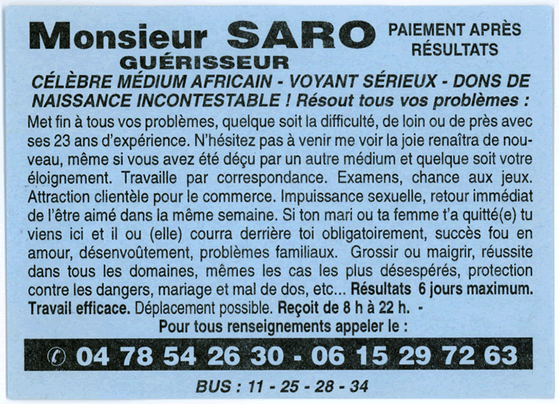 Cliquez pour voir la fiche dtaille de SARO