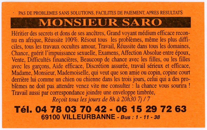 Cliquez pour voir la fiche dtaille de SARO