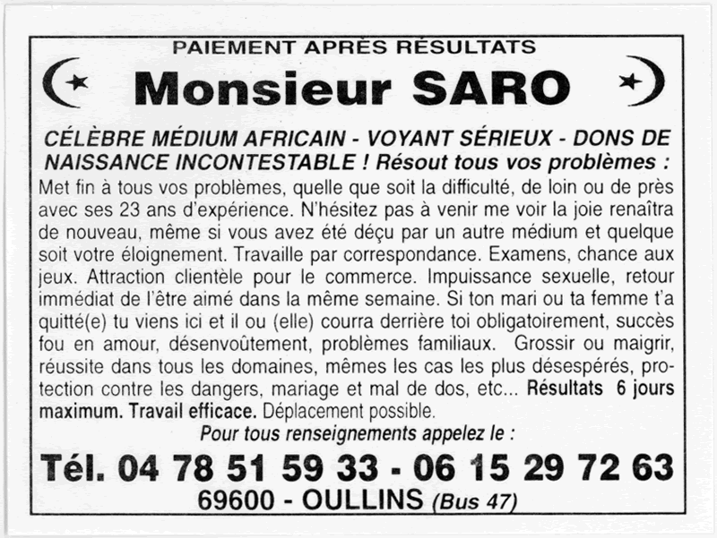 Cliquez pour voir la fiche dtaille de SARO