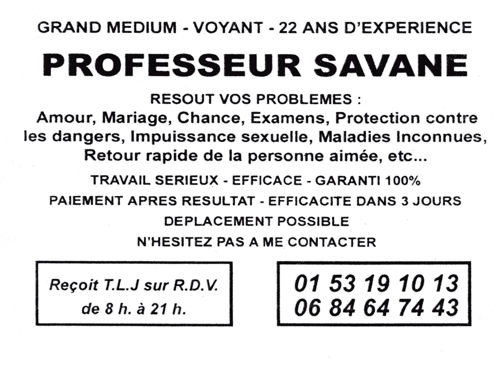 Cliquez pour voir la fiche dtaille de SAVANE