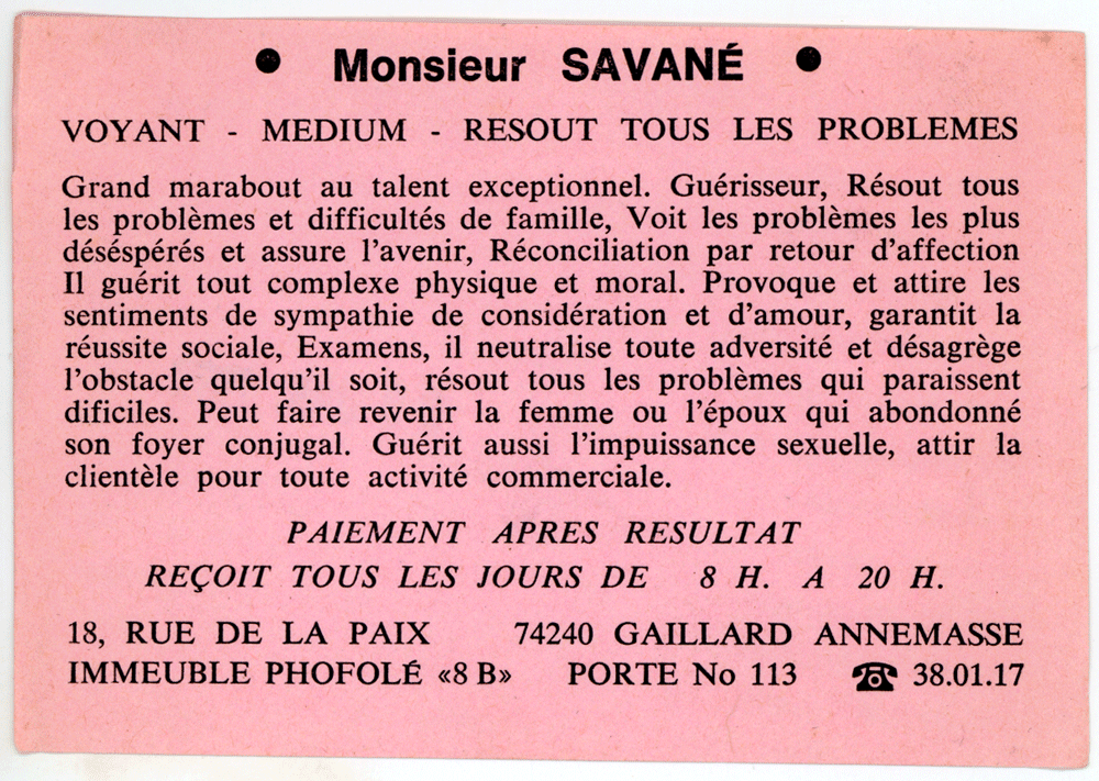 Monsieur SAVANÉ, Haute-Savoie
