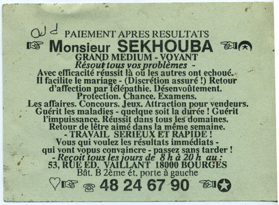 Monsieur SEKHOUBA, Bourges
