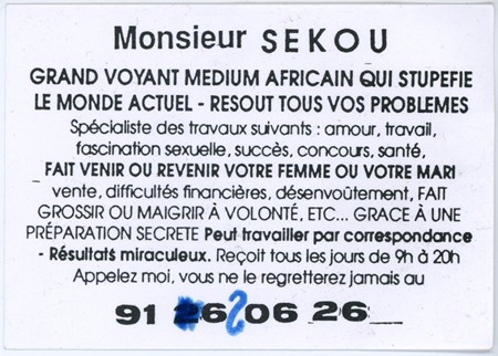 Cliquez pour voir la fiche dtaille de SEKOU