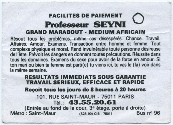 Cliquez pour voir la fiche dtaille de SEYNI