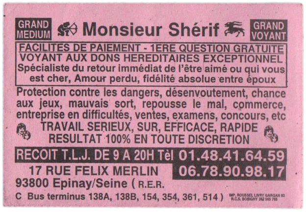 Monsieur Shrif, Seine St Denis