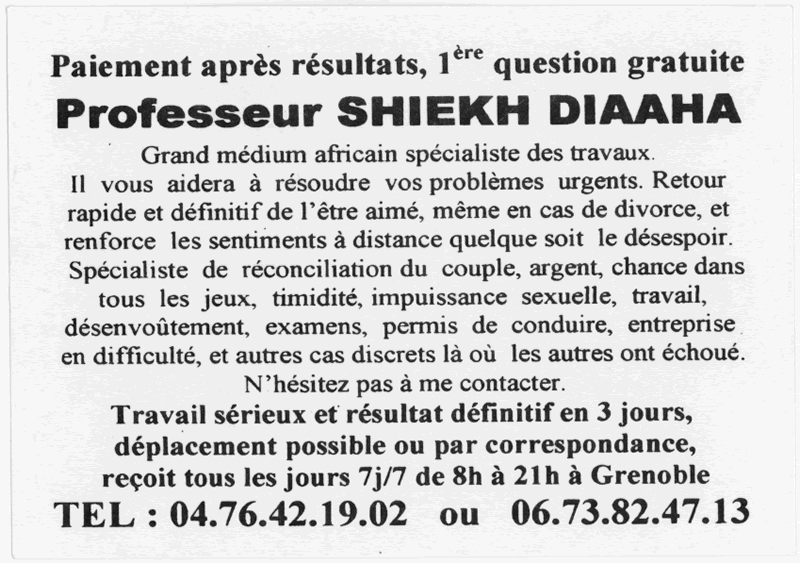 Cliquez pour voir la fiche dtaille de SHIEKH DIAAHA