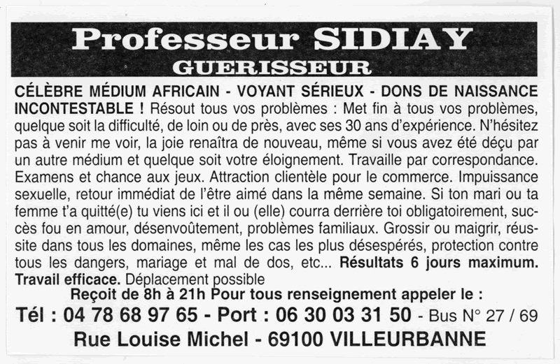 Professeur SIDIAY, Villeurbanne