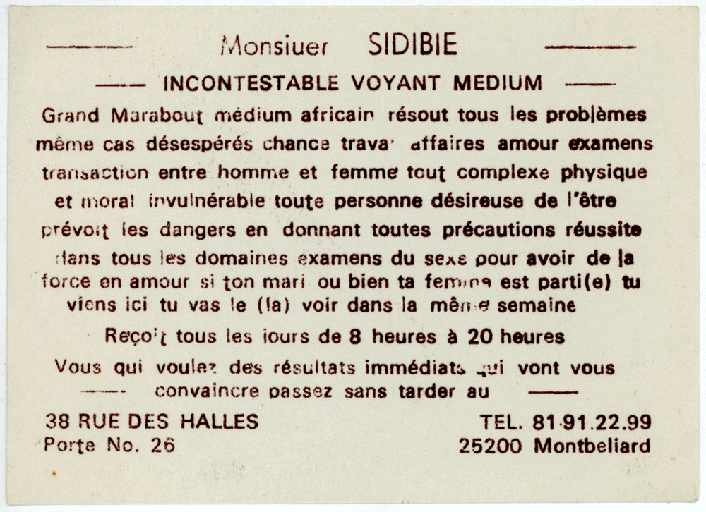 Monsieur SIDIBIE, Doubs