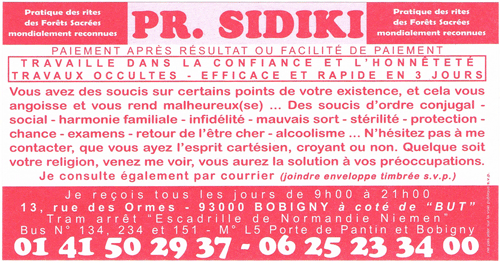 Professeur SIDIKI, Seine St Denis