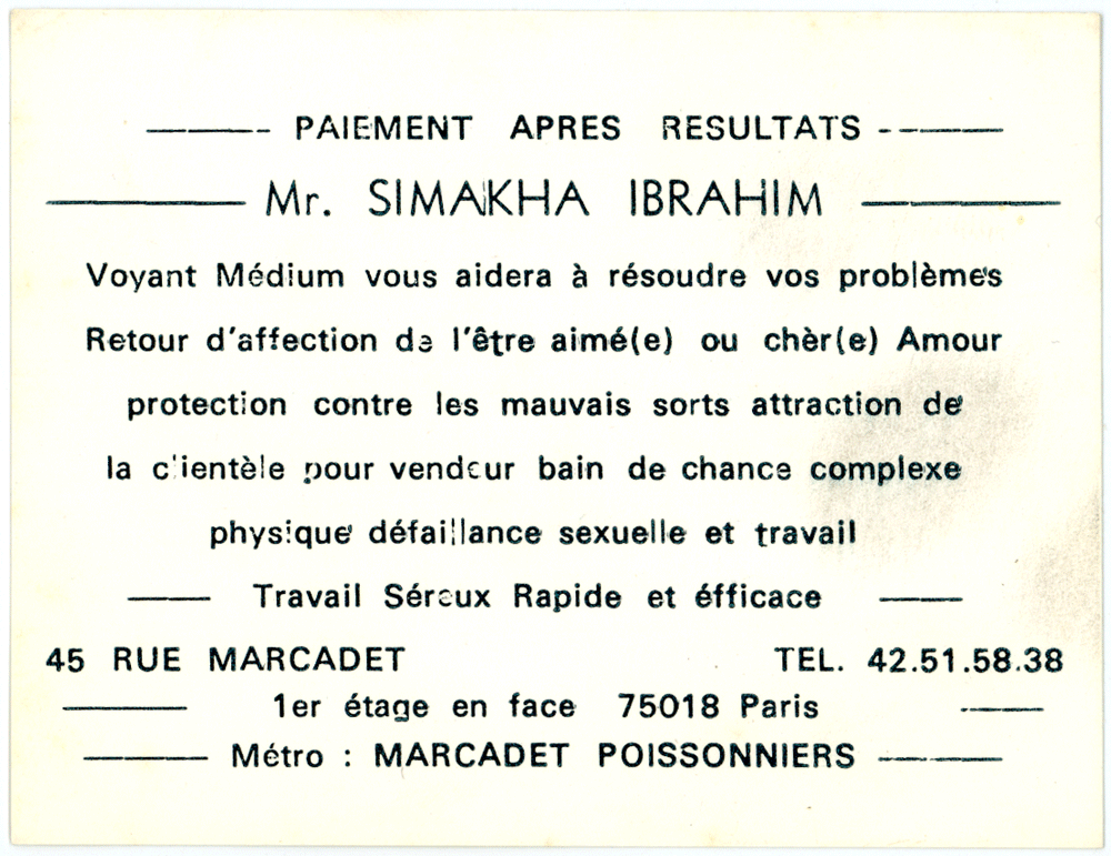 Monsieur SIMAKHA IBRAHIM, Paris