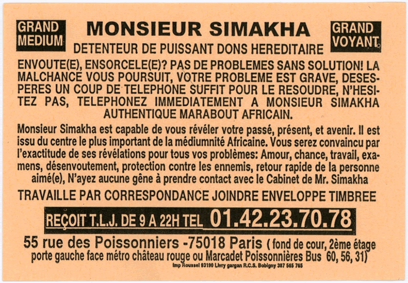 Monsieur SIMAKHA, Paris