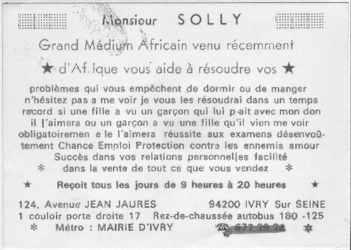Monsieur SOLLY, Val de Marne