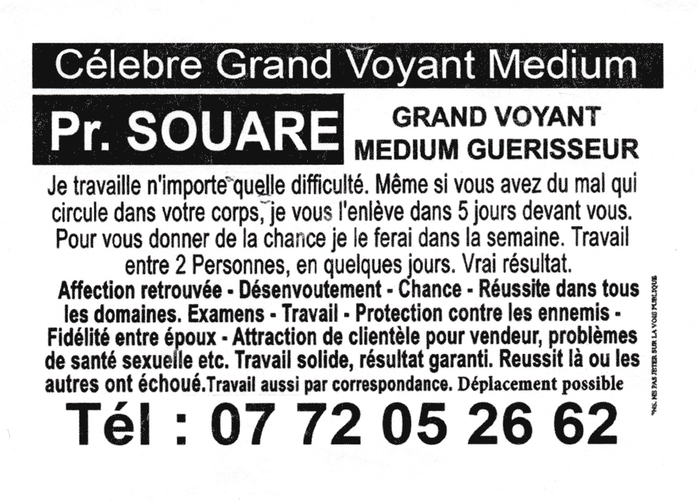 Professeur SOUARE, (indtermin)