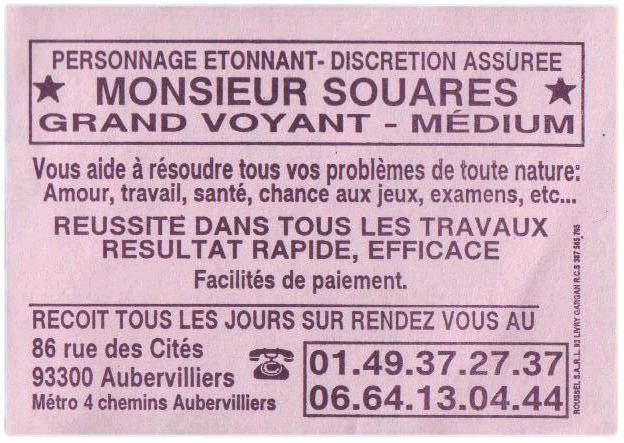 Monsieur SOUARES, Seine St Denis