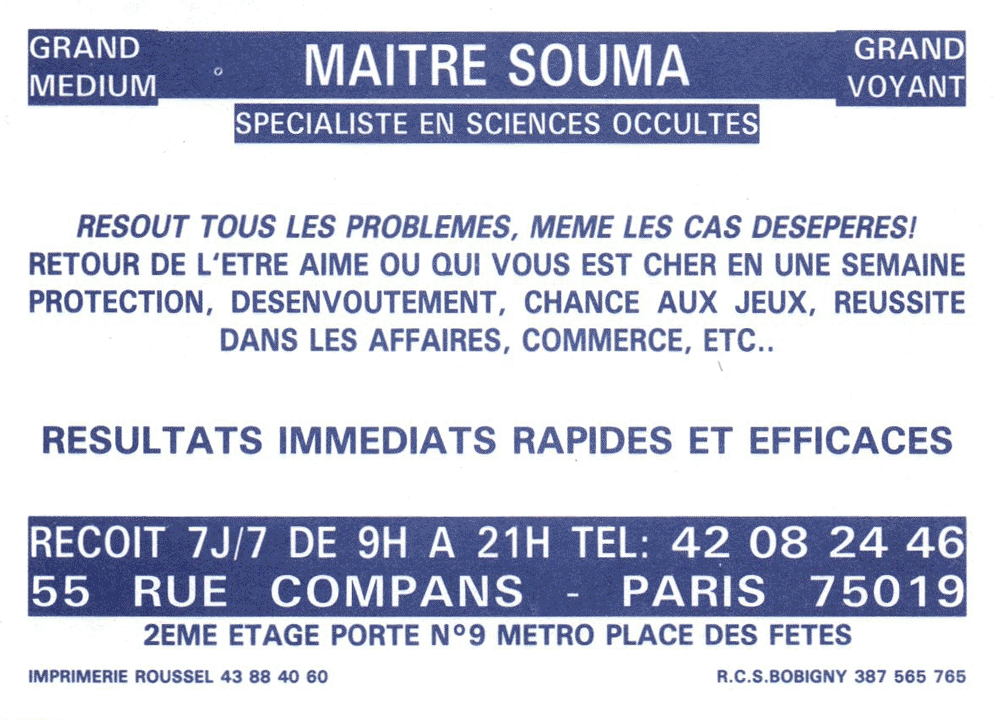 Matre SOUMA, Paris