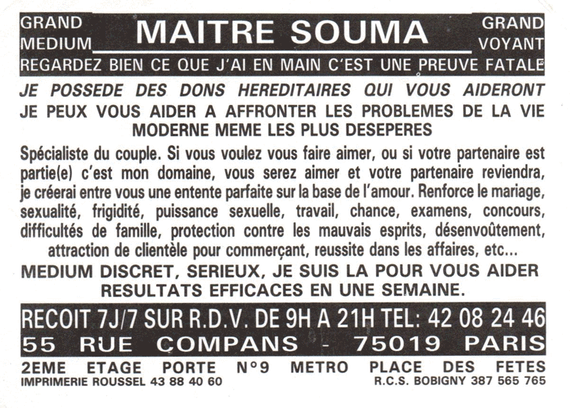 Maître SOUMA, Paris