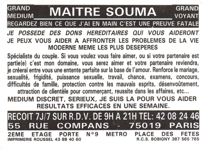 Matre SOUMA, Paris