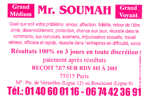 Cliquez pour voir la fiche détaillée de SOUMAH
