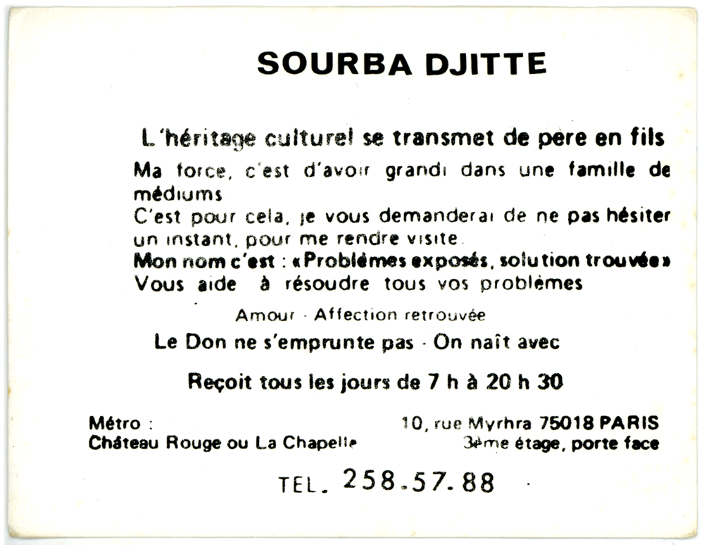 SOURBA DJITTE, Paris