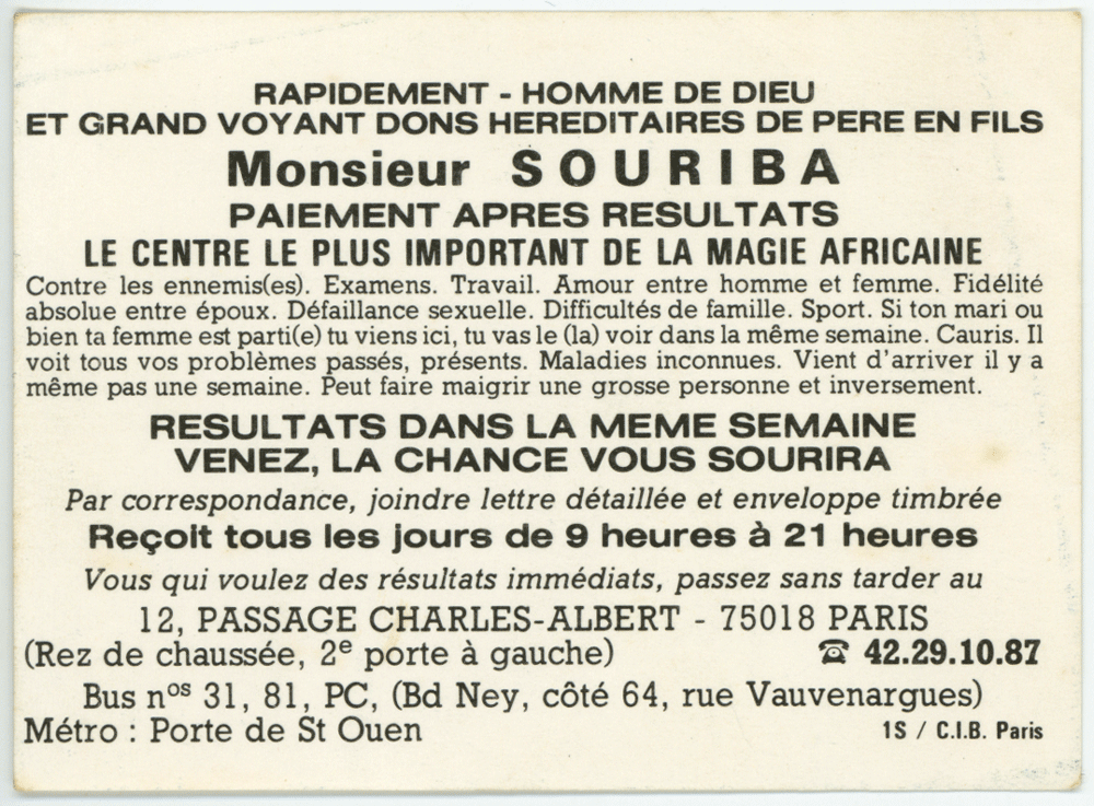 Monsieur SOURIBA, Paris