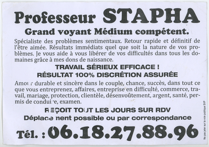 Professeur STAPHA, (indtermin)