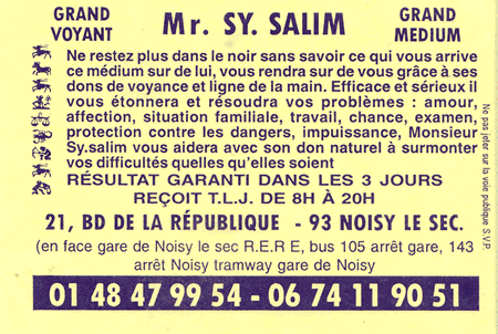 Monsieur SY. SALIM, Seine St Denis