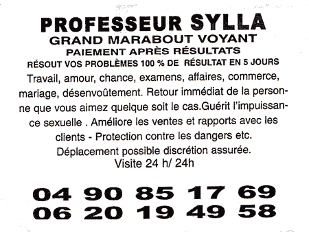 Professeur SYLLA, Avignon