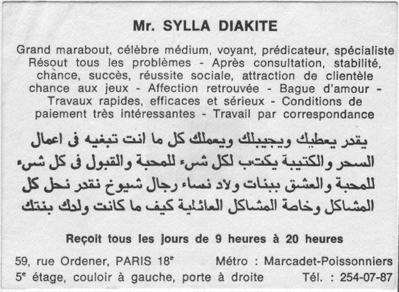 Monsieur SYLLA DIAKITE, Paris