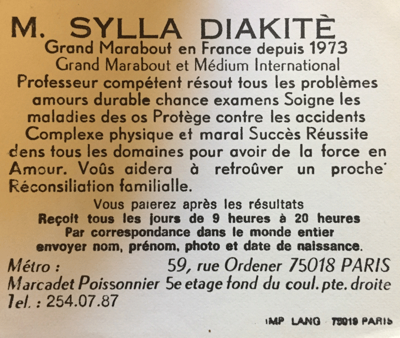 Monsieur SYLLA DIAKITE, Paris