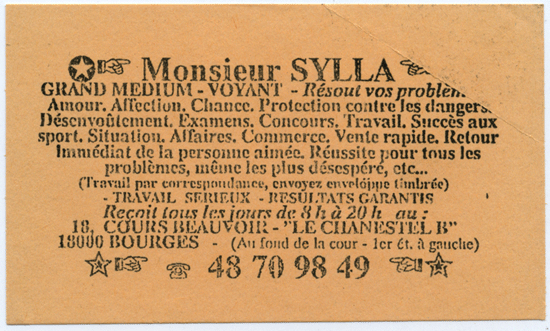 Monsieur SYLLA, Bourges