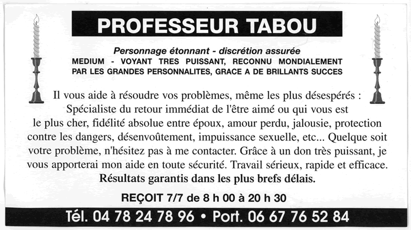 Professeur TABOU, Lyon