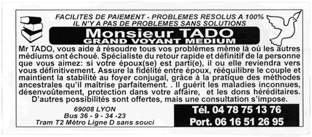 Cliquez pour voir la fiche dtaille de TADO