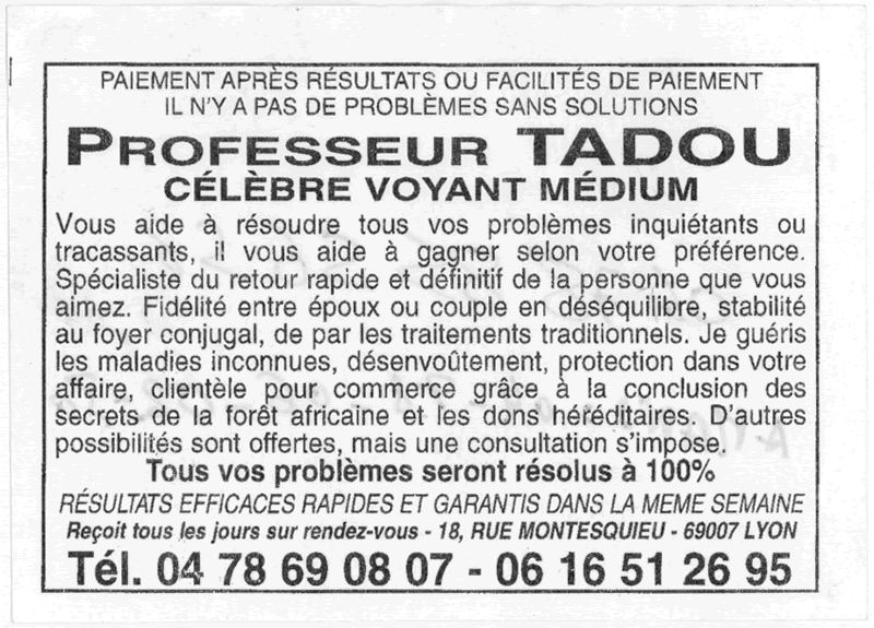 Professeur TADOU, Lyon