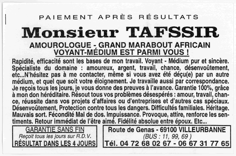Monsieur TAFSSIR, Villeurbanne